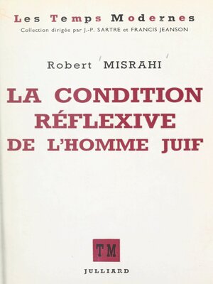 cover image of La condition réflexive de l'homme juif